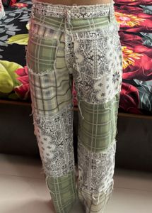 Patchwork Plaid &amp; Paisley Jeans
