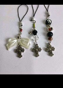GOTHIC CROSS PHONE CHARMS