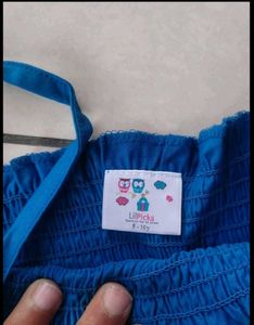LILPICKS Cute Blue Girls Dress
