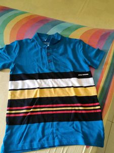 Striped Blue Polo T-Shirt