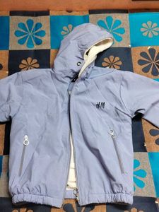 H&M Hooded Light Blue Jacket