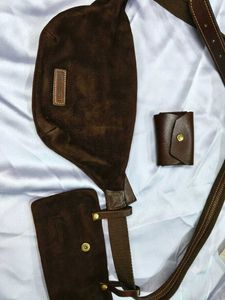 Hidesign Suede Sling Bag