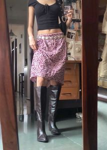 Floral purple midi skirt