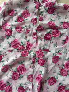 Pretty Pink Floral Button-Up Shirt