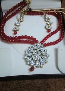 Moti &amp; Stone Red Long Set