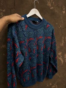 Corsieri Italian Blue Knit Sweater