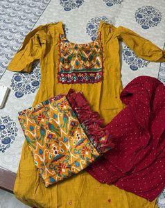 kurti plazo with dupatta