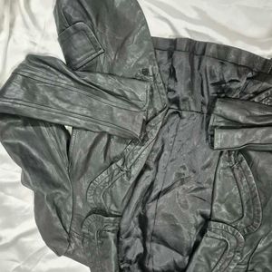 Black Leather Blazer Jacket