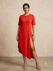 Vibrant Rust dress