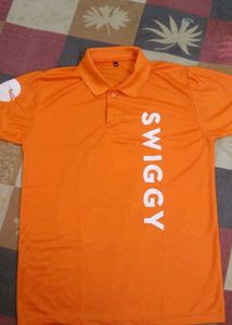 Brand New Half Sleeves Swiggy Uniform T shirt