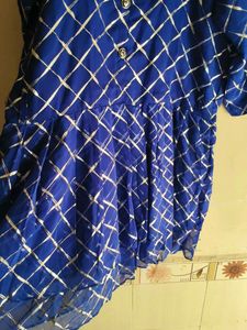 Royal Blue Printed Kurta