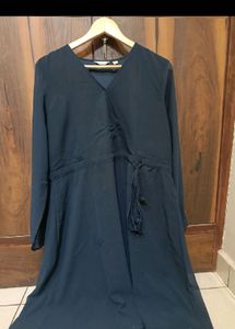 Navy Blue Wrap Dress