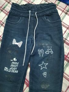 Girls' Graphic Print Jeans