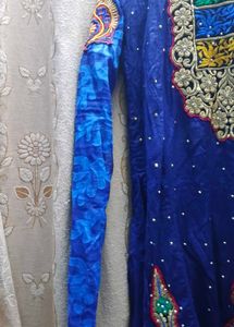 Blue Embroidered Kurta