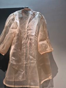 Sheer Organza shrug with Tassel