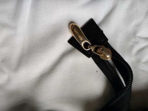 Chic Black Logo Print Handbag