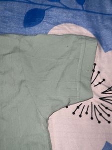Light Green Striped Short Sleeve Shirt