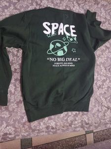 Green "SPACE" Graphic Sweatshirt