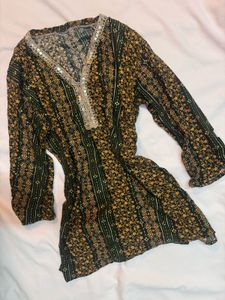 Floral Print short kurti