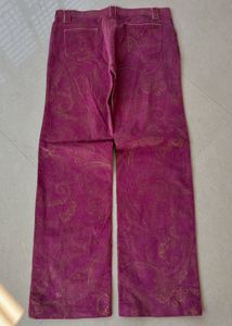 Y2K metallic print pants