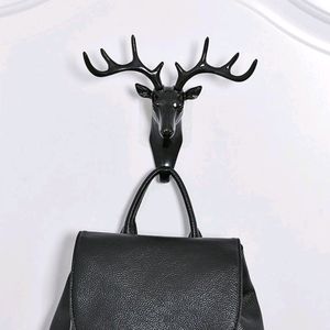 DEER HEAD SELF ADHESIVE WALL DOOR HOOK HANGER