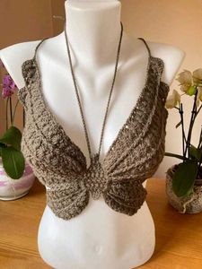 Crochet Butterfly Halter Top