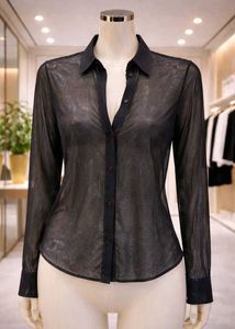 Sheer shimmer Black shirt