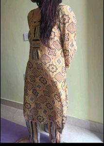 Yellow Printed Kurta Set