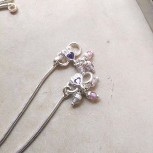 Pure Silver Anklets पायल For Women&amp; Girls. 1 pair