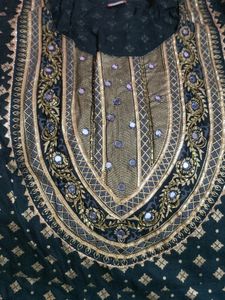 Green Kurti Bottom With Dupatta