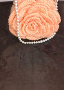 Chic Rose Crochet Crossbody Bag