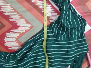Green Striped Jumpsuit
