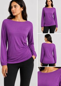 Purple Long Sleeve Tunic Top
