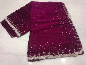 Stunning Purple Sequined Saree