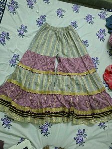 Beautiful Purple Sharara Kurta Set with Dupatta