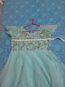 Beautiful Blue Embroidered Gown length 53