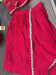 lehenga with blouse nd ruffle dupatta
