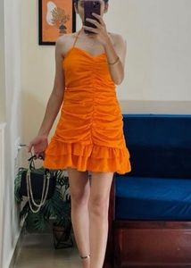 Chic Orange Mini Dress