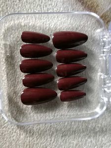 Press-On Nail Set - Brown Almond