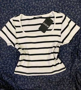 Striped Shein Tee - New with Tag