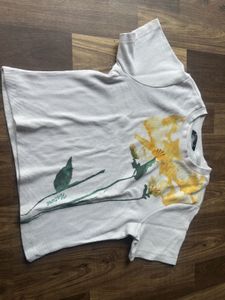Ribbed Knit T-Shirt