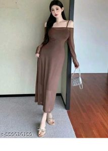 Elegant Cold Shoulder Maxi Dress