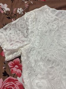 white lace top