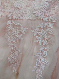 Cute Peach Lace Dress