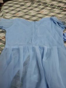 Light Blue Embroidered Gown
