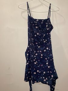 Navy Floral Mini Dress