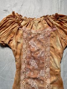 Vintage Lace Trim Tie-Dye Top