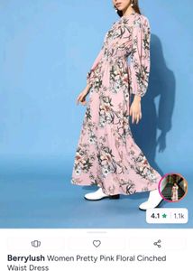 Pink Floral Maxi Dress