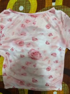 Y2k Beautiful Pink Princess Top