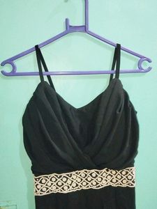 Black Jumpsuit with Beaded Waist